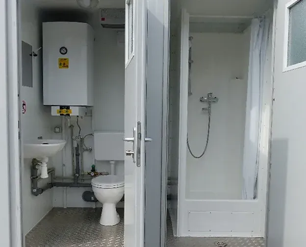 Sanitärbereich mit 1 Toilette + Dusche und Waschbecken (optional) – Image 4