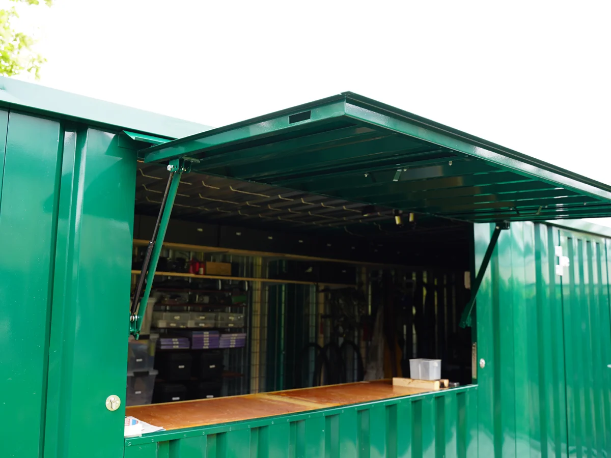 Demontierbarer Barcontainer 3×2 Meter Grün RAL 6016 – Image 5