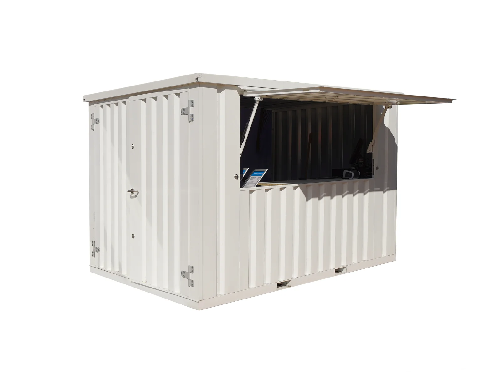 Conteneur Bar Démontable 4×2 m Blanc RAL 9016