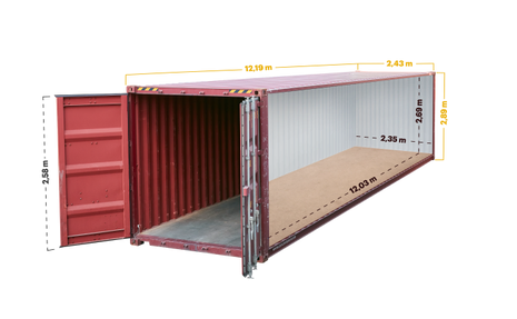 40-Fuß-Container, oben offen, High Cube, verwendet – Image 4